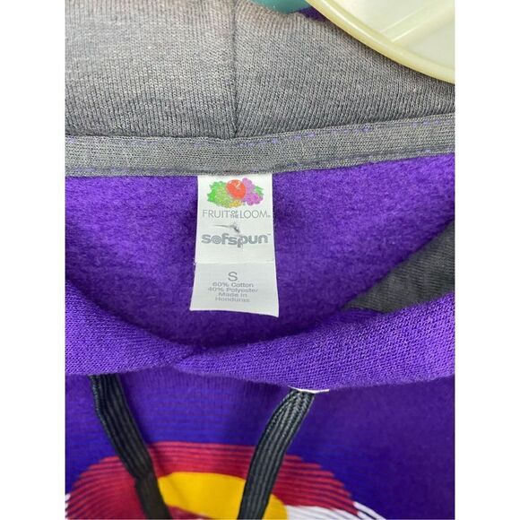 Fruit of the Loom women’s Colorado purple long sleeve hoodie, size small - Picture 4 of 4